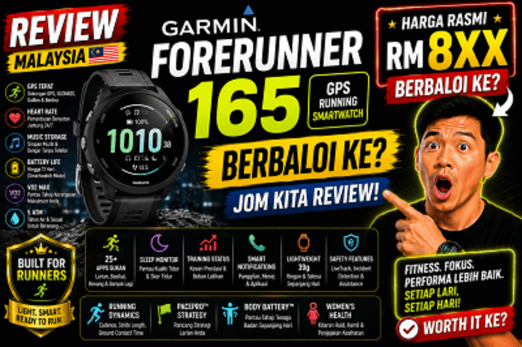 Garmin Forerunner 165 Review harga murah price malaysia smartwatch watches watch jam running