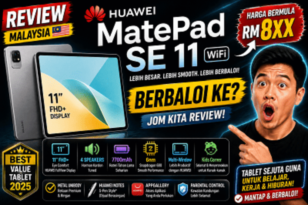 HUAWEI MatePad SE 11 Tablet review harga murah malaysia price