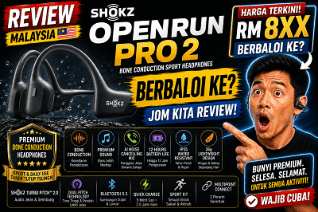 SHOKZ OpenRun Pro 2 shokzs open run shokzopenrun headphones earphone Review harga murah price malaysia