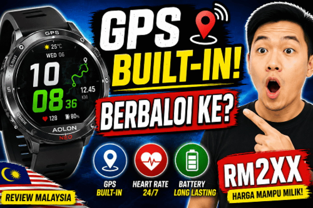 Aolon Neo GPS Smartwatch Review Malaysia Murah Harga