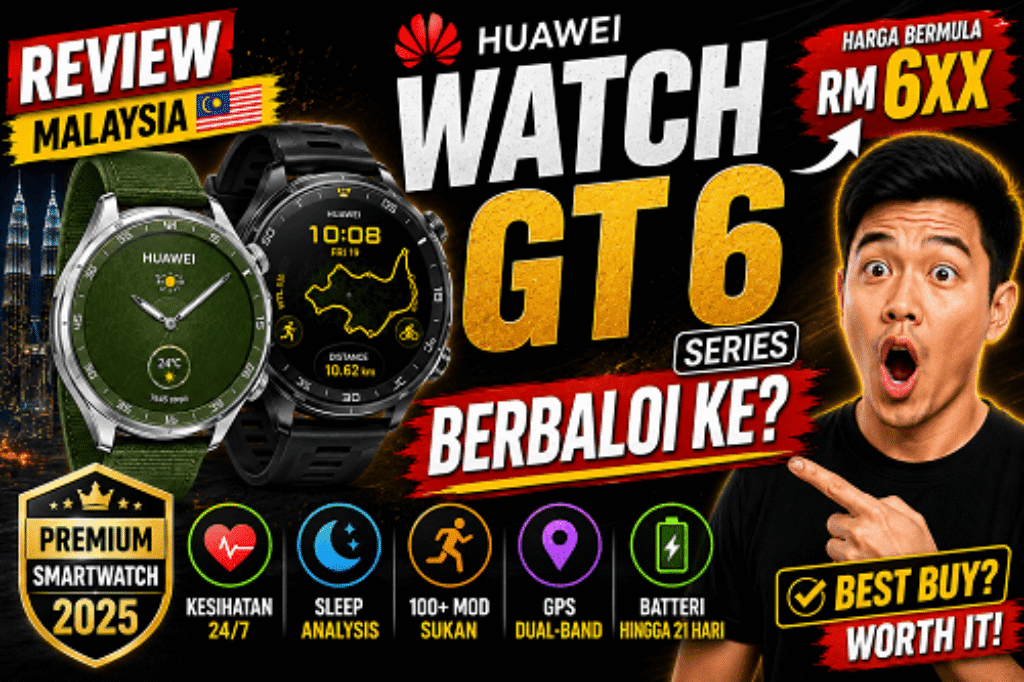 HUAWEI WATCH GT 6 Series Review Malaysia harga murah