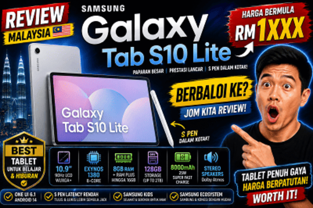 Samsung Galaxy Tab S10 Lite review malaysia harga murah