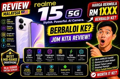 harga realme 15马来西亚价格 15 5G price in malaysia 2026 review specs specifications release date