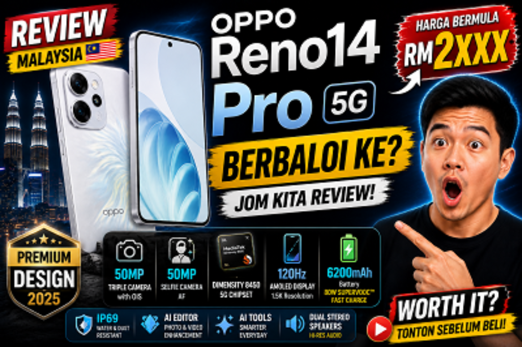 OPPO Reno14 Pro 5G oppor reno 14 Review harga murah price malaysia Smartphone phone telepon phones