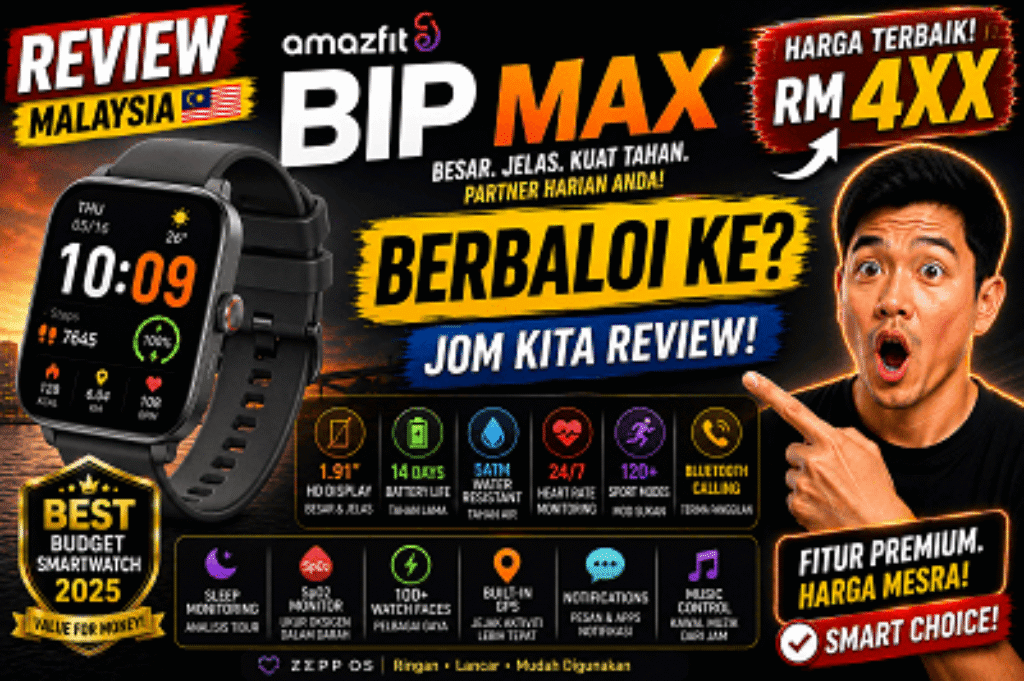 Amazfit Bip Max Review harga murah price malaysia smartwatch watches watch jam