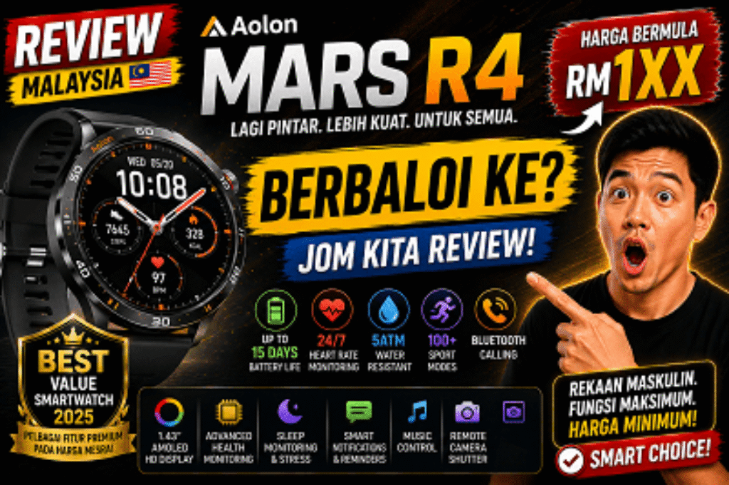Aolon Mars R4 Review harga murah price malaysia smartwatch watches watch jam