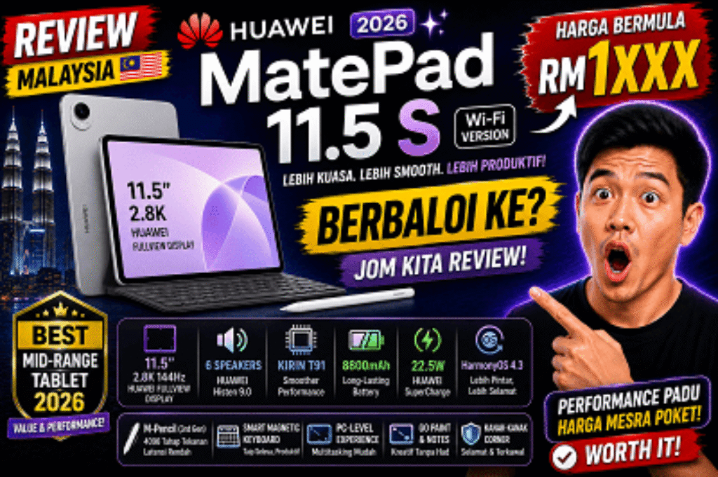 HUAWEI MatePad 11.5 S 2026 Review Tablet harga malaysia murah price