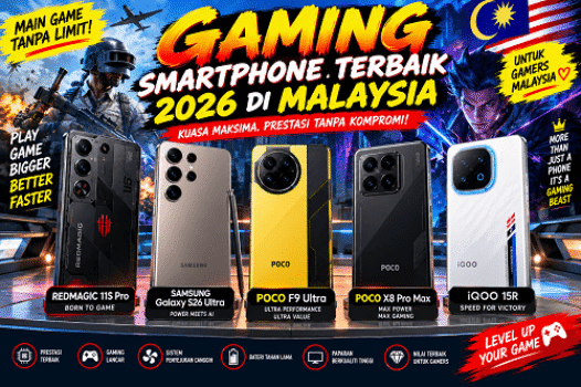 Gaming Smartphone Terbaik 2026 di Malaysia telepon phone