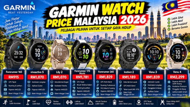 Garmin watch price Malaysia 2026