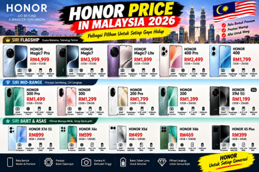 HONOR Price in Malaysia 2026
