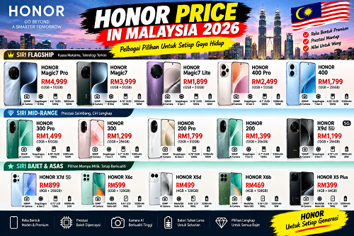HONOR Price in Malaysia 2026