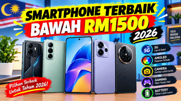 Smartphone Terbaik Bawah RM1500 2026