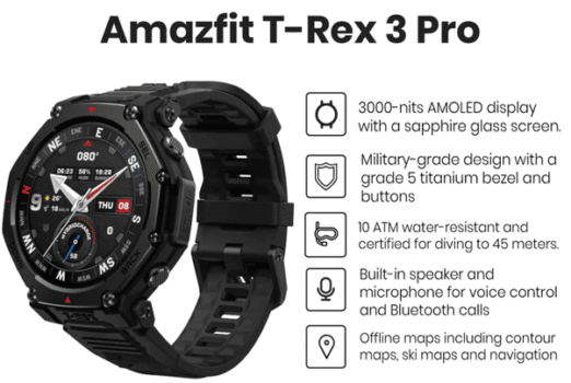 Amazfit T-Rex 3 Pro Review Malaysia 2026 price in harga di specs