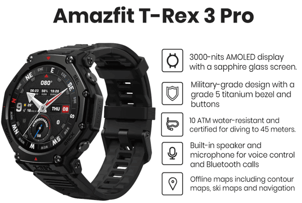 Amazfit T-Rex 3 Pro Review Malaysia 2026 price in harga di specs